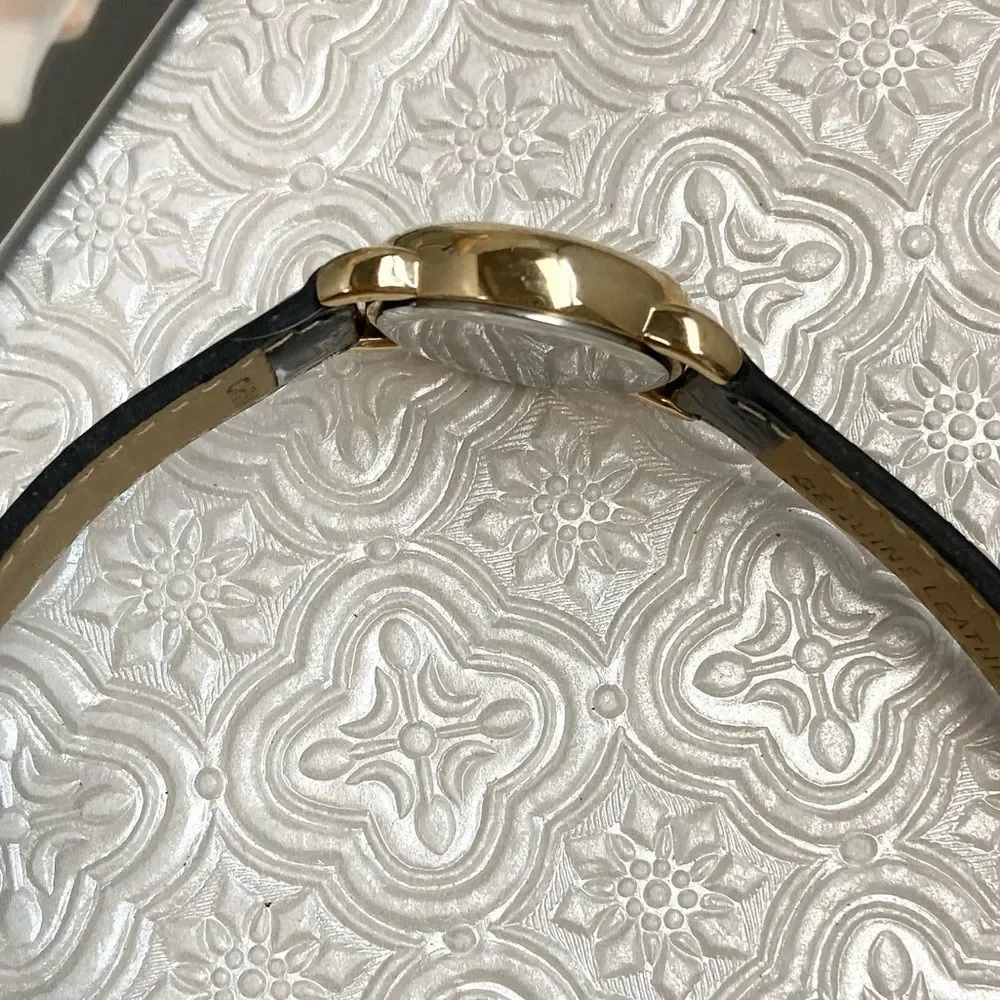 Black Hills Gold Real 12K Gold Leaves on Dial Ladies Watch